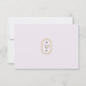 Eenvoudig Bloemen Varens Lavendel Trouw Monogram RSVP Kaartje (Achterkant)