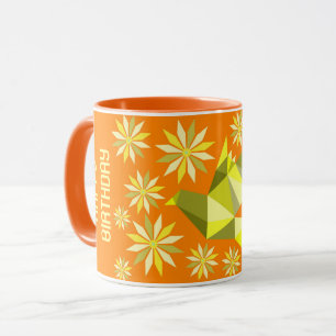 EENVOUDIG BLOEMEN VOGEL VERJAARDAGSGESCHENK VOOR I MOK