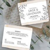 Eenvoudig Bloemen Zwart & Wit Zeep Bar Wrapper Lab