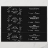 Eenvoudig Bloemen Zwart & Wit Zeep Bar Wrapper Lab (Voorkant)