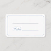 Eenvoudig Bloemenkruis op lichtblauwe doop Plaatskaartje (Voorkant)