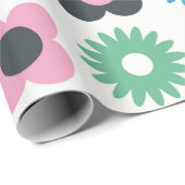 Eenvoudig bloemenvormig vormgeving van het patroon cadeaupapier (Rol Hoek)