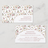 Eenvoudig bloemflessenpatroon visitekaartje (Voorkant / Achterkant)