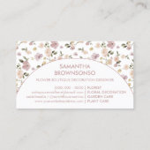 Eenvoudig bloemflessenpatroon visitekaartje (Achterkant)