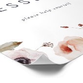 Eenvoudig bloemig dessertbord bord poster (Hoek)