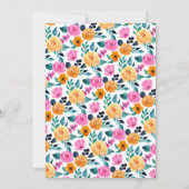 Eenvoudig bloemig Elegant Script Kaart (Achterkant)