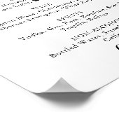 Eenvoudig bloemig groen huwelijksdrankjes menuschi poster (Hoek)