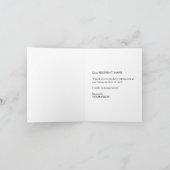 Eenvoudig, bloemig, -stijl "Dank u" Kaart (Binnen)