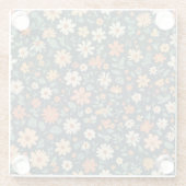 Eenvoudig bloempatroon glazen onderzetter (Achterkant)