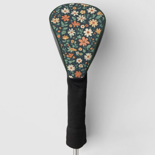 Eenvoudig bloempatroon golfheadcover (Voorkant)