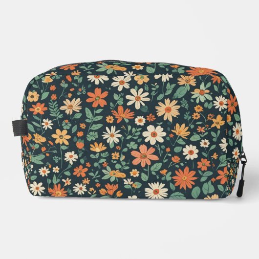 Eenvoudig bloempatroon toilettasje (Voorkant)
