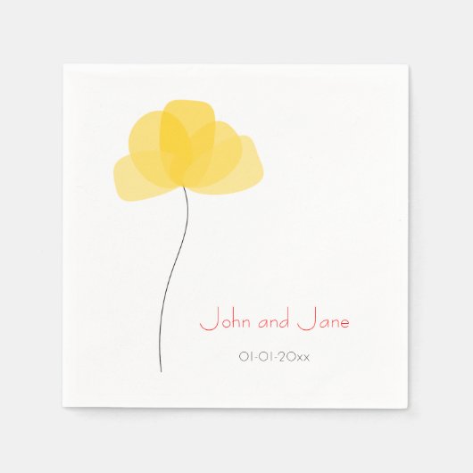 Eenvoudig bloemthema servet (Voorkant)