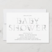 Eenvoudig bloemtype Genderneutraal Baby shower Kaart (Voorkant)