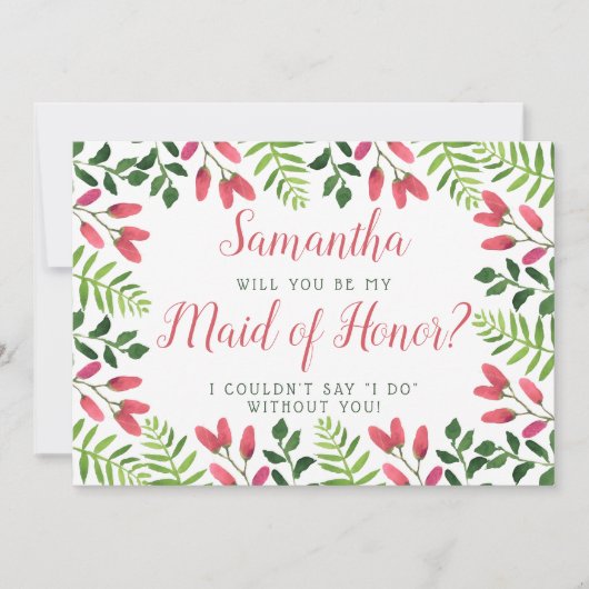 Eenvoudig bloesem | Bent u mijn dienstmeisje? Kaart (Voorkant)