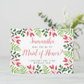 Eenvoudig bloesem | Bent u mijn dienstmeisje? Kaart (Staand voorkant)