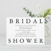 Eenvoudig blokletters modern Vrijgezellenfeest Kaart (Staand voorkant)