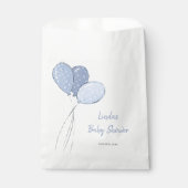 Eenvoudig Blue Balloon Baby shower Bedankzakje (Voorkant)