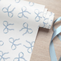 Eenvoudig Blue Bow-inpakpapier