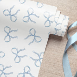 Eenvoudig Blue Bow-inpakpapier Cadeaupapier
