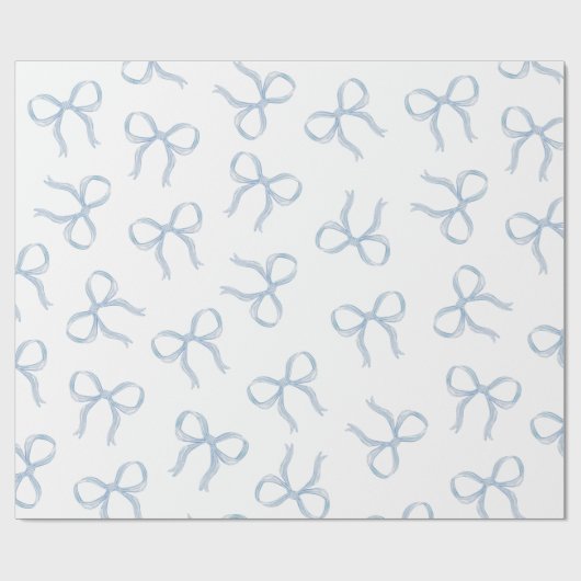 Eenvoudig Blue Bow-inpakpapier Cadeaupapier (Vlak)