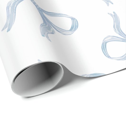 Eenvoudig Blue Bow-inpakpapier Cadeaupapier (Rol Hoek)