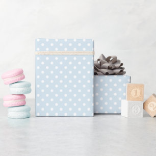 Eenvoudig Blue Dot Pattern Boy Baby shower Cadeaupapier