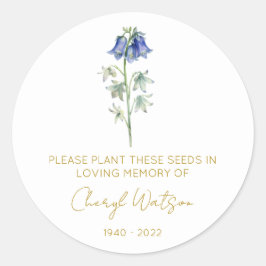 Eenvoudig Bluebell-herdenkingspakket Ronde Sticker