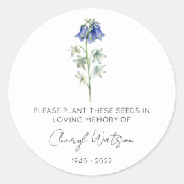 Eenvoudig Bluebell-herinneringszaadpakket Ronde Sticker
