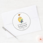 Eenvoudig Blueberry-geïnfundeerd honinglabel Ronde Sticker (Envelop)
