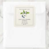 Eenvoudig  Blueberry Jam Jar Label (Tas)