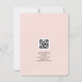 Eenvoudig Blush en Tiny Greenery QR Code Baby show Notitiekaartje (Achterkant)