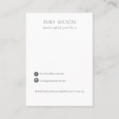 Eenvoudig Blush Heart Ketting Warm Logo Display Visitekaartje (Achterkant)