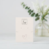 Eenvoudig Blush Heart Ketting Warm Logo Display Visitekaartje (Staand voorkant)