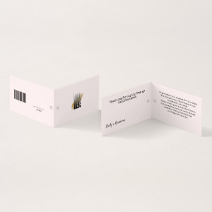 Eenvoudig Blush Logo UPC Clothing Hang Price Label Kaart