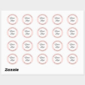 Eenvoudig Blush Pink Aangepast toevoegen Zakelijke Ronde Sticker (Vel)