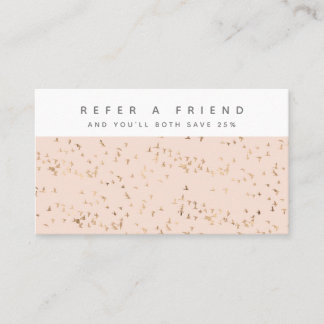 Eenvoudig Blush Pink en Gold Peach gepersonaliseer Aanbevelingskaartje