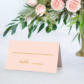 Eenvoudig Blush Pink Golden Calligraphy Weddenscha Plaatskaartje