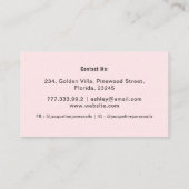 Eenvoudig Blush Pink Hallo Clean Minimal Visitekaartje (Achterkant)