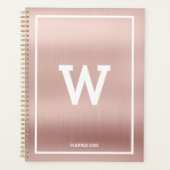 Eenvoudig Blush Pink Initiaal Maandelijks Planner (Voorkant)