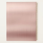 Eenvoudig Blush Pink Initiaal Maandelijks Planner (Achterkant)