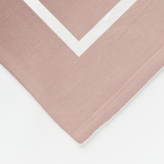 Eenvoudig Blush Pink Initiaal Monogram Fleece Deken (Hoek)