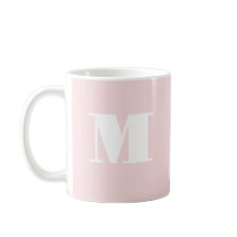 Eenvoudig Blush Pink Initiaal Monogram