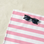 Eenvoudig Blush Pink Line Nautical Monogram Initia Strandlaken (In situ)