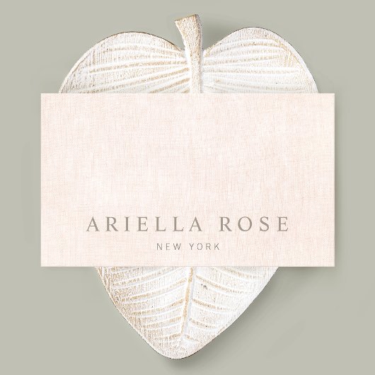 Eenvoudig, Blush Pink-minimalistisch Visitekaartje