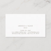 Eenvoudig, Blush Pink-minimalistisch Visitekaartje (Achterkant)
