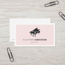 Eenvoudig Blush Pink  Piano Visitekaartje