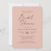 Eenvoudig Blush Pink Solid Color Vrijgezellenfeest Kaart (Voorkant)