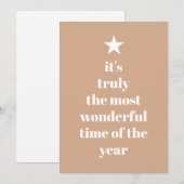 Eenvoudig Blush Pink Tree Quote Kerstmis Feestdagenkaart (Voorkant / Achterkant)