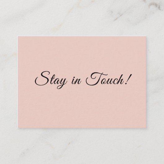 Eenvoudig, Blush Pink We hebben Verhuisd Van Adres Informatiekaartje (Achterkant)