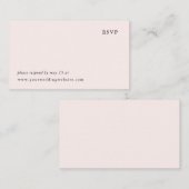 Eenvoudig Blush Pink Weddenschap | Online RSVP Informatiekaartje (Voorkant / Achterkant)